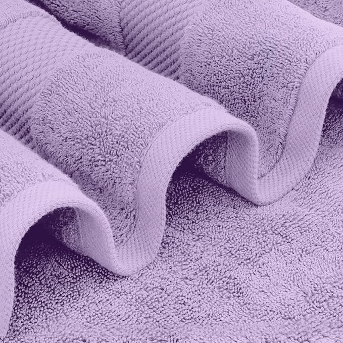 White Classic Luxury Soft Bath Sheet Towels - 650 GSM Cotton Luxury Bath Towels Extra Large 35x70 | Highly Absorbent and Quick Dry | Hotel Quality Extra Large Bath Towels Oversized, Lavender, 2 Pack