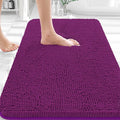 OLANLY Bathroom Rugs 35x24, Extra Soft Absorbent Chenille Bath Rugs, Rubber Backing Quick Dry, Machine Washable Bath Mats for Bathroom Floor, Tub and Shower, Home Decor Accessories, Purple