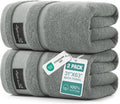 REDKISS Large Bath Towels Set 2 Piece, 100% Cotton, 31x63 in,Heavyweight 760GSM, Highly Absorbent & Quick Dry, Super Soft Luxury Bath Towel for Bathroom,Hotel Collection - Gray