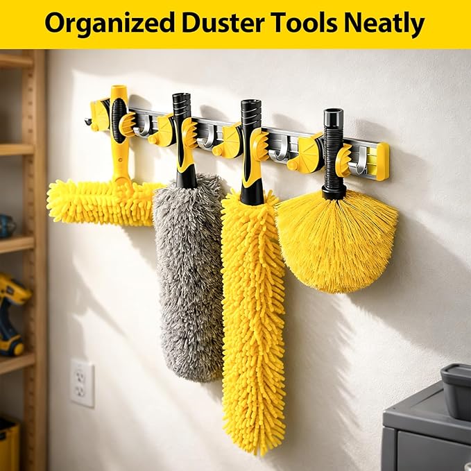 34 Foot High Ceiling Duster Kits with 7-28ft Heavy Duty Extension Pole, High Reach Duster for Cleaning,Microfiber Feather Duster,Cobweb Duster,Ceiling Fan Duster,Window Squeegee & Cleaner