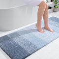 OLANLY Large Bathroom Rugs Mat 54x24, Extra Soft Absorbent Microfiber Bath Rugs, Rubber Backing, Quick Dry, Machine Washable Bath Mats for Bathroom Floor, Tub and Shower, Home Decor Accessories, Blue
