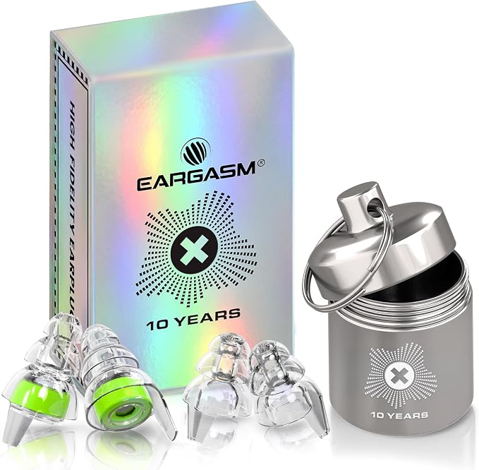 Eargasm High Fidelity X Edition Earplugs for Concerts, Festivals, Musicians, DJs, Night-Life, Motorcycle Hearing Protection - Reusable Ear Plugs for High Fidelity Noise Reduction up to 21 dB