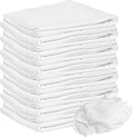 Nabob Wipers New Lint Free Cloth (75 Pack) - 100% Cotton Cleaning Rags Exact Cut - Premium White Rags for Cleaning House - White Rags for Dusting, Staining, Polishing, Painting 18"x18"