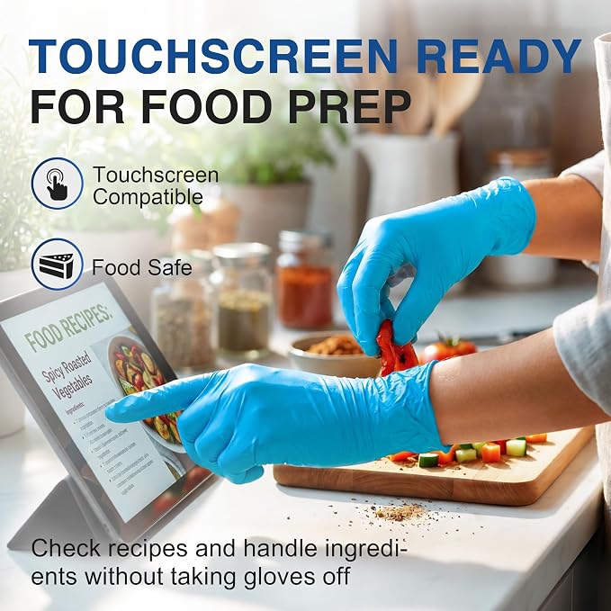 Schneider Medical Nitrile Exam Gloves, Powder-Free, Latex-Free, Disposable Gloves for Medical Use, Cleaning and Food Prep