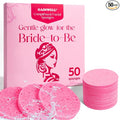 GAINWELL Bride to Be Gifts, 50-Count Compressed Facial Sponge, Daily Facial Cleansing and Exfoliating, 100％ Natural Cosmetic Spa Sponges for Makeup Remover, Reusable, Pink