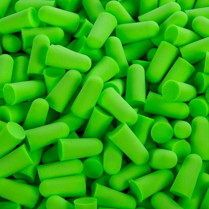 Moldex Pura-Fit Foam Earplugs – Soft, Comfortable, Corded, Disposable Ear Plugs, NRR 33dB Noise Reduction for Hearing Protection, Bright Green, Made in USA, 100 Pairs, 6900