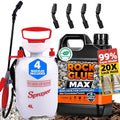 JDiction Rock Glue MAX for Landscaping, 1Gal Mulch Binder with Pump Sprayer | Mulch & Rock Glue for Pea Gravel, Pebbles & Rubber Mulch – Covers Up to 400 sq.ft – Waterproof, Dries Clear & Matte, Pet Safe