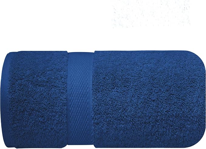 Infinitee Xclusives – Luxury Bath Sheets Towels – 1 Pack 600 GSM (35X70 Inches) – 100% Ring Spun Cotton Large Bath Towels for Bathroom (Tranquil Navy, Bath Sheets - Pack 1)