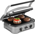 Cuisinart Panini Press and Grill, 1500W 5-in-1 Griddler, Dishwasher-Safe | Panini press, sandwich maker & indoor grill with reversible nonstick plates & dual heat control, GR-4NNAS