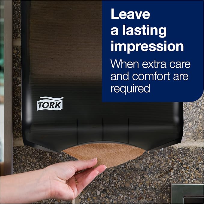 Tork Multifold Hand Towel, Natural, 100% recycled, FSC certified, Compatible with H2 Dispensers, 16 packs x 250 sheets (MK520A) | 1-Ply Paper, 100% Recycled Fiber, 250 Per Bundle, H2 Dispenser Compatible, Touch Free Dispensing, 9.5 x 9.1 in
