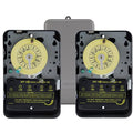 Intermatic T104 24-Hour Mechanical Timer Switch - 208–277 VAC, DPST, Indoor Metal Enclosure, Heavy-Duty, Manual Override, 40 Amp - Ideal for Lights, Pumps, Fans, and HVAC Systems (Pack of 3)