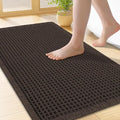 Smiry Waffle Bath Mat 24x16, Extra Soft Absorbent Bathroom Rugs, Non Slip Machine Washable Quick Dry Bath Rugs for Bathroom Floor, Tub, Shower, Home Decor Accessories, Chocolate