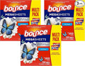 Bounce Mega Dryer Sheets, Fresh Breeze, 130 Count, Mega Fabric Softener Sheets with Static Control, Wrinkle Reduction, Extra Softness, Lasting Scent, Repels Lint (Pack of 3)
