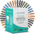 Avistar 40 Prepasted Disposable Toothbrushes Individually Wrapped - Single Use Pre Pasted Disposable Toothbrushes with Toothpaste Built in - Waterless Toothbrush for Travel, Guests, Hotel, & Camping