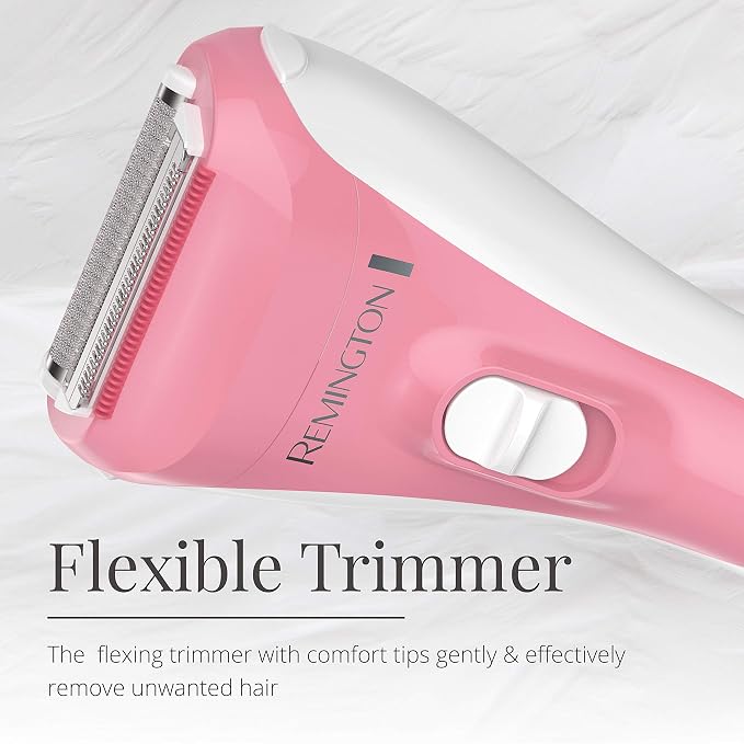 Remington WDF4821US Smooth & Silky Electric Shaver for Women, 3-Blade Cordless Foil Shaver and Bikini Trimmer for Wet or Dry Use, Pink | Cordless Design for Easy Use, Hypoallergenic Foil Blades for Sensitive Skin, 100% Waterproof for Wet or Dry Use