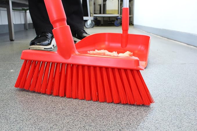 Vikan 31036 Broom, Angle Thread Dustpan, 10", PP/PET,Yellow