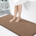 OLANLY Memory Foam Bathroom Runner Rugs 47x24, Absorbent Long Mat, Mocha | Soft Quick Dry Bath Mat Rugs, Non-Slip, Machine Washable Mat for Bathroom Floor, Tub and Shower, Home Decor Accessories