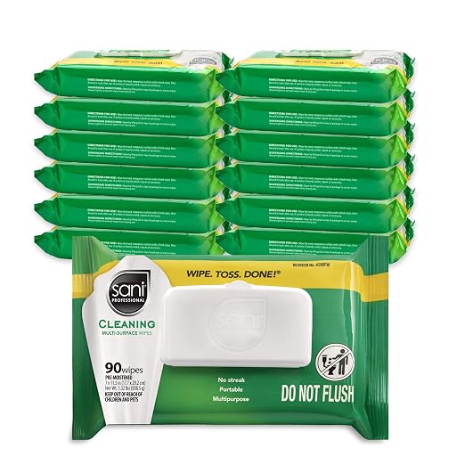 PDI Sani-Professional Cleaning Wipe, Multi-Surface, Fresh Scent, Degreasing, Non - Streak, For Kitchen, Restaurant Tables, Glass, Treated Wood, 90 Count, Pack of 12 (1080 Total Wipes) | Multi-Surface, Fresh Scent, Degreasing, Non - Streak, For Kitchen,...
