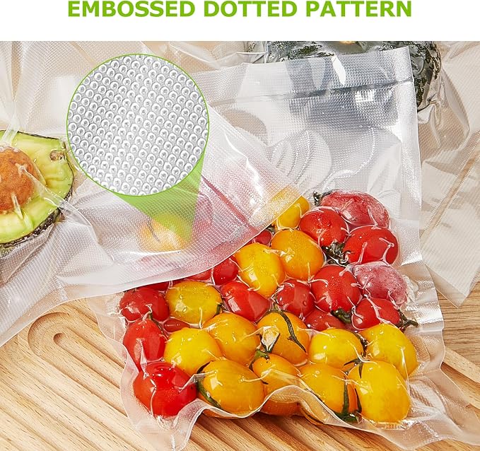 Bonsenkitchen Precut Vacuum Sealer Bags, 500 Pint 6" x 9" Food Sealer Bags | Commercial Grade, Heavy Duty, Customized Size Vacuum Bags for Vac Storage, Meal Prep or Sous Vide Cooking