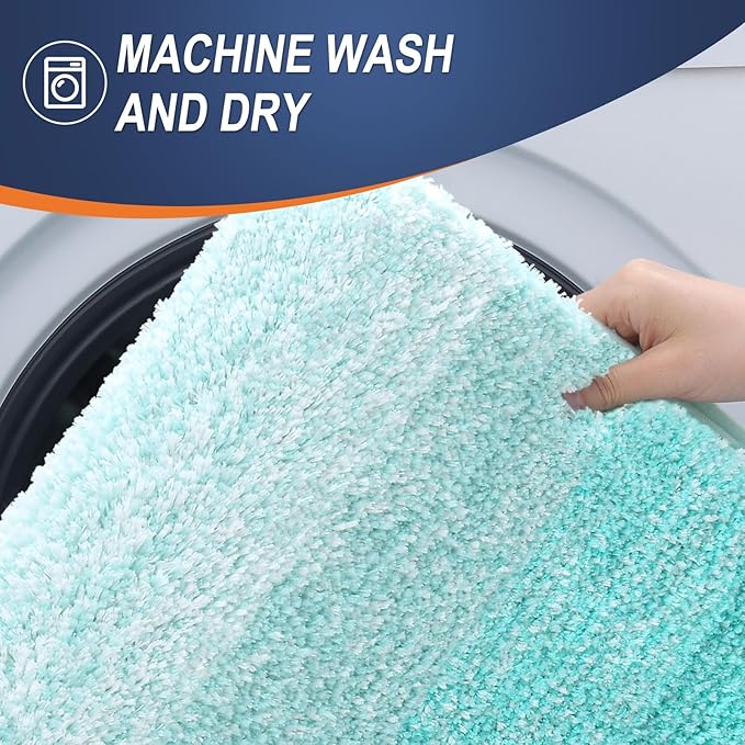 OLANLY Bathroom Runner Rugs Mat 59x20, Extra Soft Absorbent Microfiber Bath Rugs, Rubber Backing, Quick Dry, Washable Long Bath Mats for Bathroom Floor, Tub and Shower, Home Decor Accessories, Teal