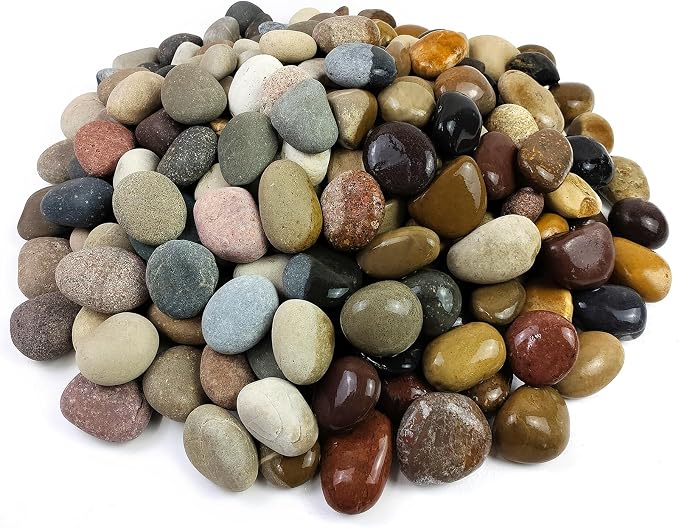 FANTIAN 20 lbs River Rocks for Landscaping, 1-2 Inch Pebbles for Plants | Natural Decorative Stones Rocks for Outdoor Garden Landscape, Aquarium, Painting, Crafting, Walkways and Yard