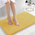 OLANLY Small Bathroom Rugs 24x16, Extra Soft Absorbent Chenille Bath Rugs, Rubber Backing Quick Dry, Machine Washable Bath Mats for Bathroom Floor, Tub and Shower, Home Decor Accessories, Yellow
