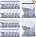 36 Pieces Mesh Laundry Bags Fine Mesh Wash Bags with Zipper Machine Washable Lingerie Bags for Washing Delicates Clothes Garment Underwear Blouse Hosiery Socks Travel, 16 x 20 Inches (Gray)