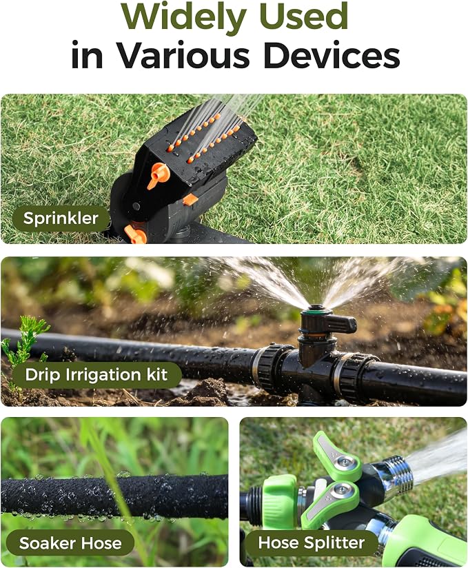 Diivoo IP66 Waterproof Brass Hose Timer, Programmable Sprinkler Timer with Large Display, Rain Delay & Manual Mode – Outdoor Automatic Irrigation System for Garden, Lawn & Yard