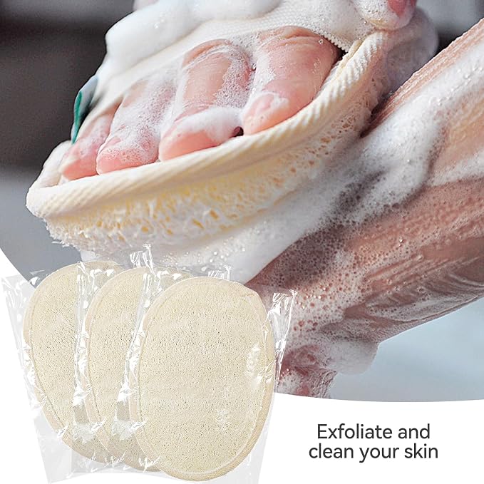Loofah Individually Wrapped,Luffa,Natural Loofahs,Bath Loofah,Shower Loofah,Body Loofah,Loofah Exfoliating Body Scrubber Pads,Travel Loofah Sponges Pouf Brush for Women and Men (100 Pack)