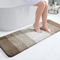 OLANLY Bathroom Runner Rugs Mat 47x17, Extra Soft Absorbent Microfiber Bath Rugs, Rubber Backing, Quick Dry, Washable Long Bath Mats for Bathroom Floor, Tub and Shower, Home Decor Accessories, Coffee