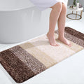 OLANLY Bathroom Runner Rugs Mat 40x20, Extra Soft Absorbent Microfiber Bath Rugs, Rubber Backing, Quick Dry, Washable Long Bath Mats for Bathroom Floor, Tub and Shower, Home Decor Accessories, Brown