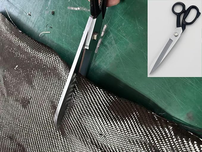 LFI 12" Fiberglass Mat Cutter, Carbon Fiber Scissor, Black