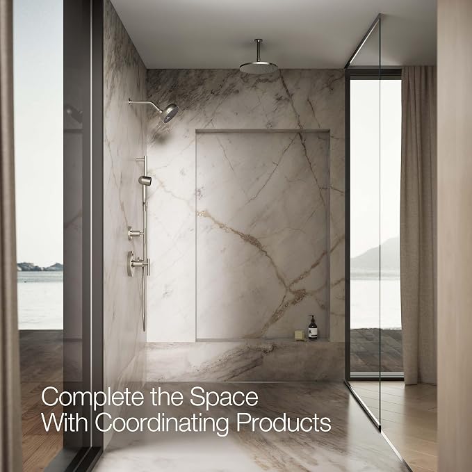 KOHLER 26286-G-SN Statement Single-Function HAND SHOWER, Maximum Spray Performance with an Easy-to-clean Surface, Vibrant Polished Nickel, 1.75 GPM