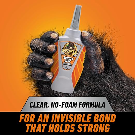 Gorilla Glue Micro Precise Clear Glue, 5 Gram (Pack of 2) - Crystal Clear, All Purpose, and Water Resistant