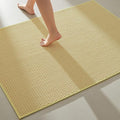 TYUU Large Bathroom Rugs Non Slip Washable Bath Rugs Super Absorbent Bathroom Rug Thin Quick Dry Low Pile Bath Mats, Yellow 36"x60"