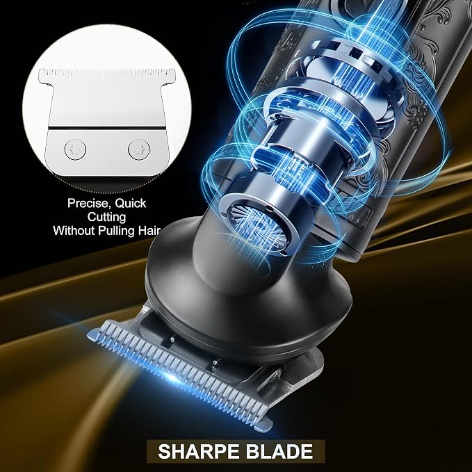 Hatteker Professional Hair Clipper Electric Razor Foil Shavers for Men Body Nose Ear Hair Grooming Kit with Triple Blades Cordless Waterproof