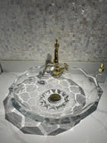 Transparent Glass Vessel Sink In washbasin sink | Vanity Countertop Sink with Pop Up Drain |WF-LA706