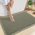 Smiry Waffle Bath Mat 30x20, Extra Soft Absorbent Bathroom Rugs, Non Slip Machine Washable Quick Dry Bath Rugs for Bathroom Floor, Tub, Shower, Home Decor Accessories, Green
