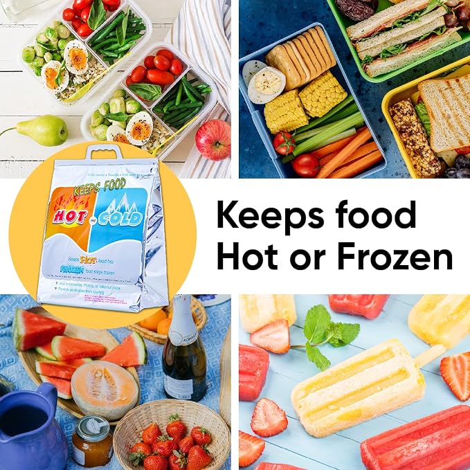 Superio Hot and Cold Insulated Bags for Food Delivery, Grocery Shopping Bags, Food Storage for Hot and Frozen Food for Travel, Disposable Cooler Bag, Reinforced Thermal Lunch Bag (4, 15.5"x13")