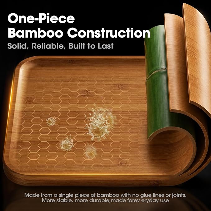 FSC-Certified 15'' x 11'' Deep-Carbonized Bamboo Cutting Board for Kitchen | Wood Chopping Board with Reversible Charcuterie & Juice Groove, Easy-Grip Handles, House Warming Gifts