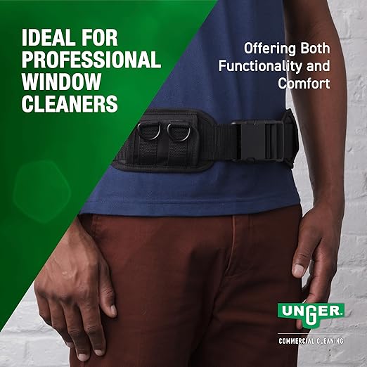 Unger Commercial ErgoTec Belt – Adjustable Length 32 to 50 Inches, Heavy Duty Belt for Professional Window Cleaning Tools – Ideal for Tool Pouches, BSTBT