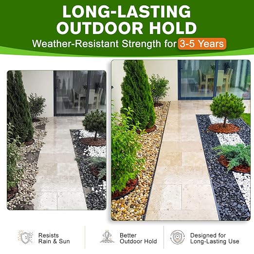 Rock Glue for Landscaping & Driveways, Heavy Duty Gravel Binder, Driveway Rated Mulch Binder to Stop Scattering, 5-Year Weatherproof Stone Adhesive for Pea Gravel, Patio, Walkway (1 Gallon)