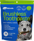 Ark Naturals Brushless Toothpaste Dog Dental Chews - Large Breeds (10 ct) | Vet Formulated Dog Dental Chew with Toothpaste Center - Freshens Breath, Reduces Plaque & Tartar
