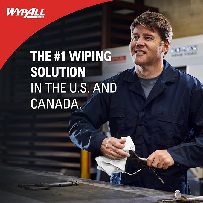 WypAll® Brand Disinfecting Wipes (54481), Hydrogen Peroxide Disinfectant Cleaner for Commercial, Industrial & Healthcare, 5.75"x7" Wipes, Fresh Scent (3 Canisters of 185 Sheets)