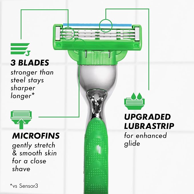 Gillette Mach3 Sensitive Mens Shaving Razor Blade Refills, 20 Count