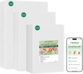 Beelicious Pro Vacuum Sealer Bags for Food Storage 150 Gallon 11" x 16" and Quart 8" x 12" and Pint 6" x 10", with BPA-Free, Commercial PreCut Vacuum Seal Bags for Sous Vide & Seal a Meal
