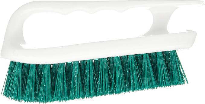 SPARTA 4002409 Ergonomic Iron-Shaped Handle Scrub Brush, 6", Green