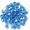 10 lbs Fire Pit Glass Diamonds,1/2 Inch Caribbean Blue Fire Glass | Reflective,Glass Diamonds For Natural or Propane Fire Pit, Landscaping Rock Stones,Tempered，Fireplace