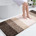 OLANLY Large Bathroom Rugs Mat 54x24, Extra Soft Absorbent Microfiber Bath Rugs, Rubber Backing, Quick Dry, Washable Bath Mats for Bathroom Floor, Tub and Shower, Home Decor Accessories, Light Brown