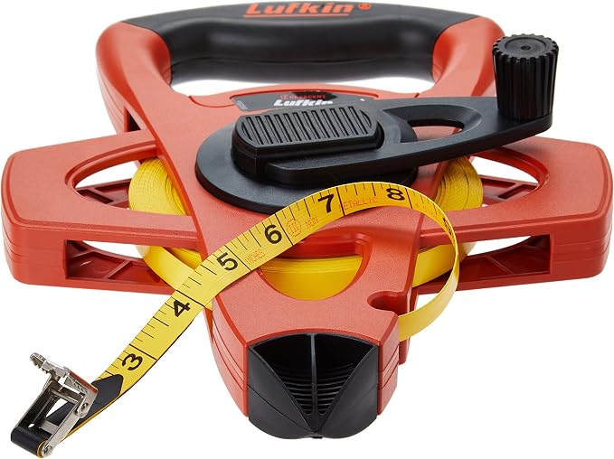 Crescent Lufkin 1/2" x 50' Hi-Viz Orange Fiberglass Tape Measure - FE050